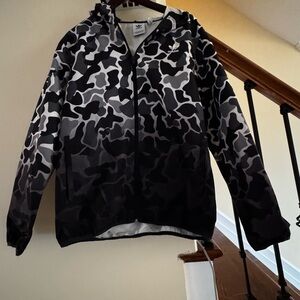 Adidas Black and White Camouflage Jacket